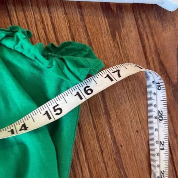 Vince Camuto green eyelet ruffle sun dress size 2p - Picture 7 of 11